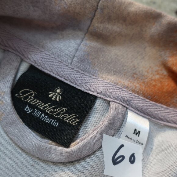 Womens Bumble Bella by Jill Martin Lavender Dreamy Watercolor Jersey Spa Robe M - Picture 11 of 11